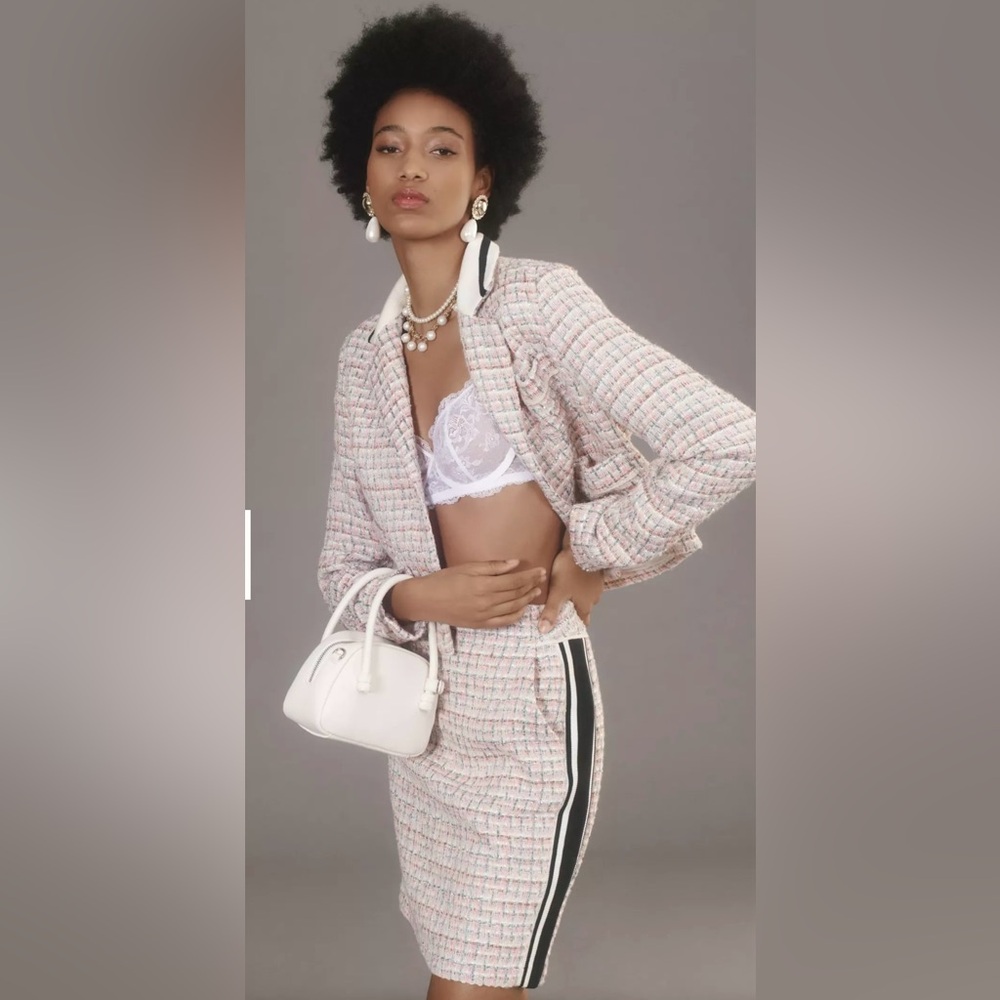 Maeve x Anthropologie Multicolor Tweed Mini Skirt